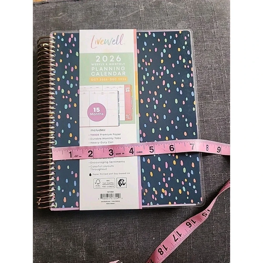 LiveWell Weekly/Monthly Planner Medium 2026 7x9